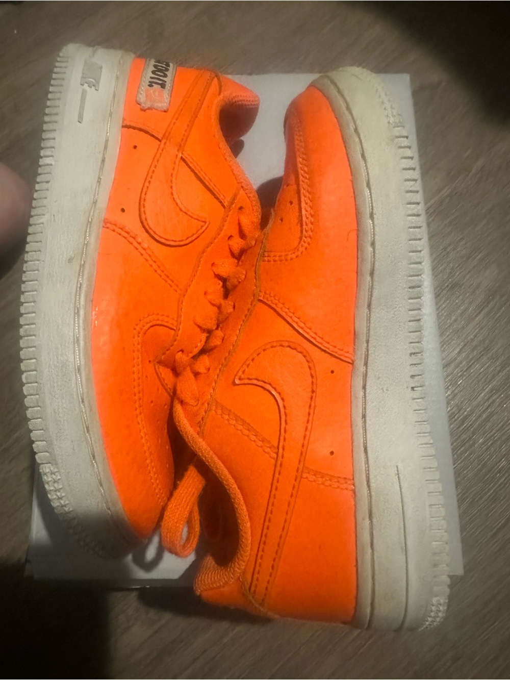 Kids Nike Bright Orange Low-Top Sneakers SZ12